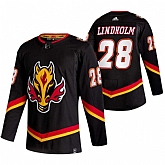 Calgary Flames 28 Elias Lindholm Black Adidas 2020-21 Reverse Retro Alternate Jersey Dzhi,baseball caps,new era cap wholesale,wholesale hats